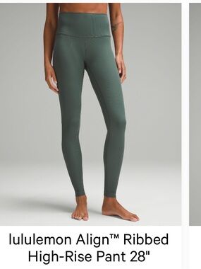 lululemon athletica Align™ Ribbed High-Rise Leggings — Olive Green